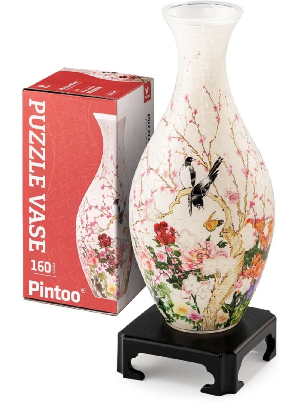 Unique 3D Puzzle Vase for Adults - 160 Curved Pieces, Fun Home Decor Activity